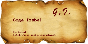 Goga Izabel névjegykártya